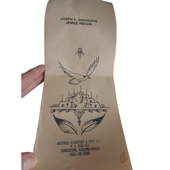 Native American Jemez NM Handpainted Pottery decor Turquoise Feather Gachupin - Picture 2 of 10